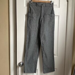 Bonpoint Paris straight leg striped cargo pants ribbed size 34